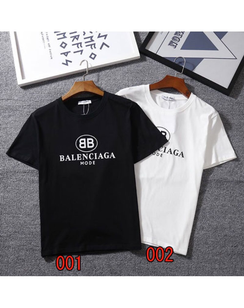 バレンシアガ tシャツ半袖 コピー ペア 韓国風 balenciagaティシャツ短袖カットソー トップス夏上着