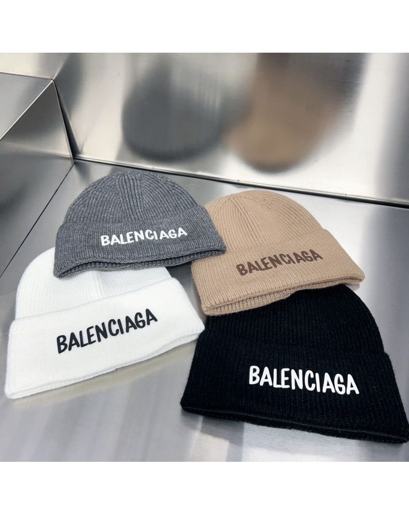 バレンシアガ ニット帽精緻刺繍ロゴニットハット男女兼用防寒ファッション