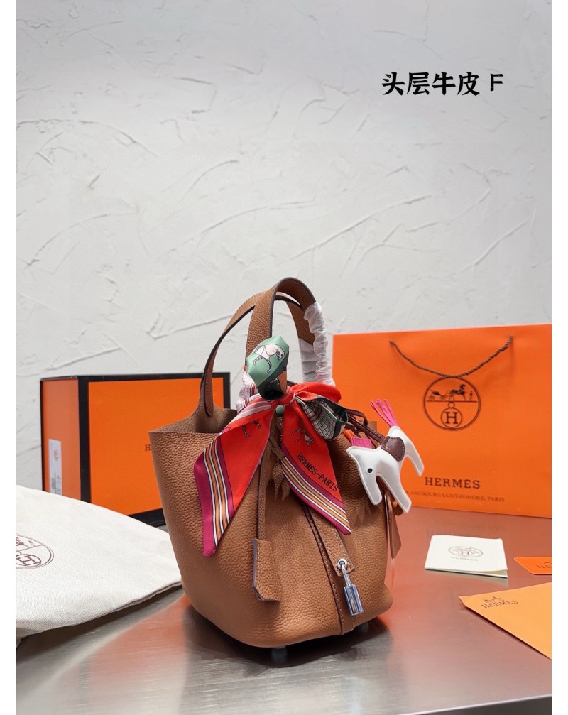 エルメス カゴバッグ高品質牛革爆人気ハンドバッグ