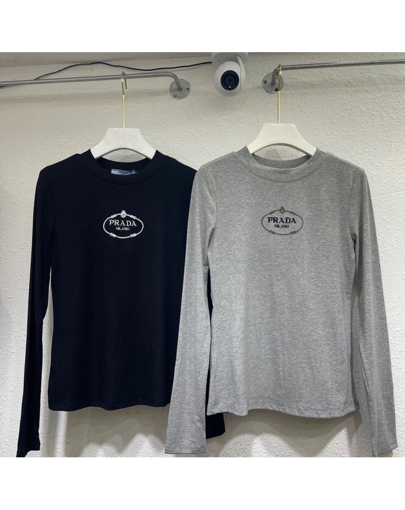 プラダ ロングシャツ高級感人気女性ファッショントップス