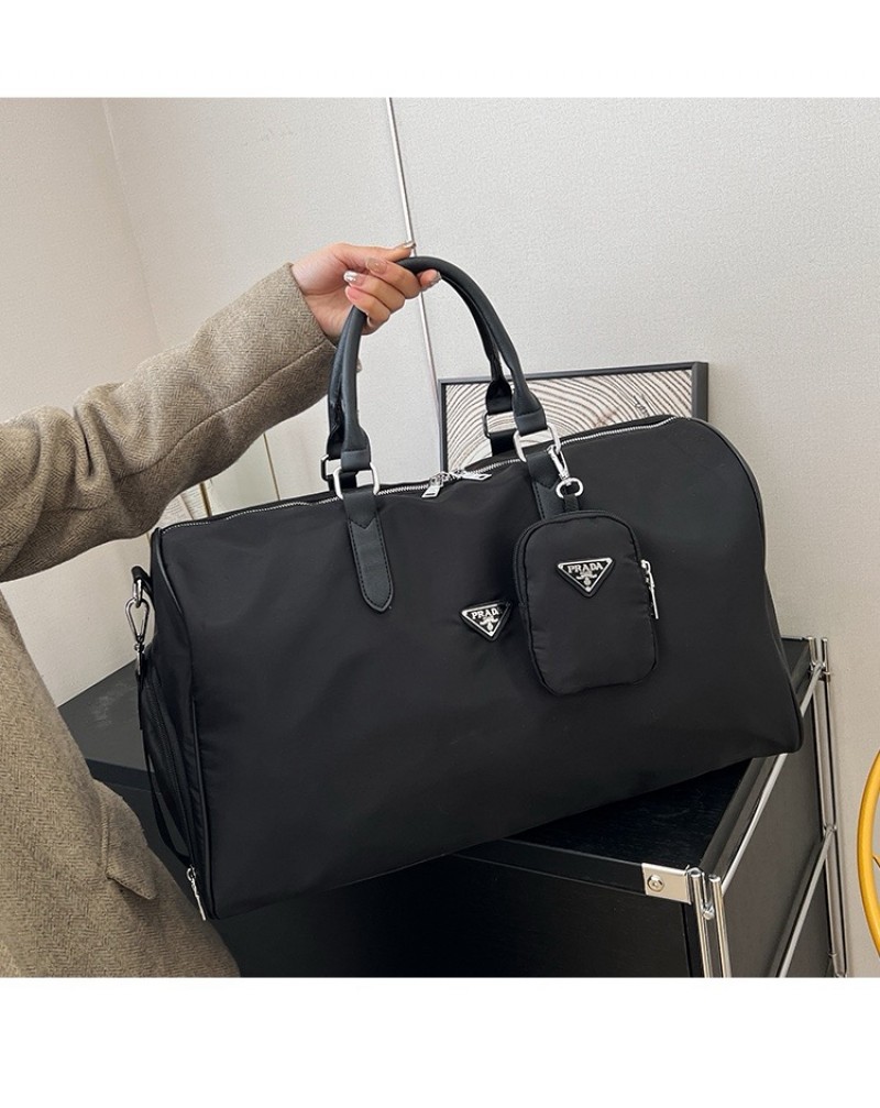 プラダ旅行バッグ大容量ショルダー手に提げる収納バッグ出張旅行適用ポケット付き プラダ旅行バッグ大容量ショルダー手に提げる収納バッグ出張旅行適用ポケット付き