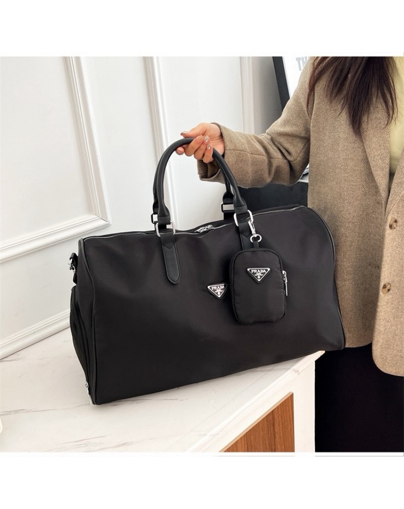 プラダ旅行バッグ大容量ショルダー手に提げる収納バッグ出張旅行適用ポケット付き プラダ旅行バッグ大容量ショルダー手に提げる収納バッグ出張旅行適用ポケット付き