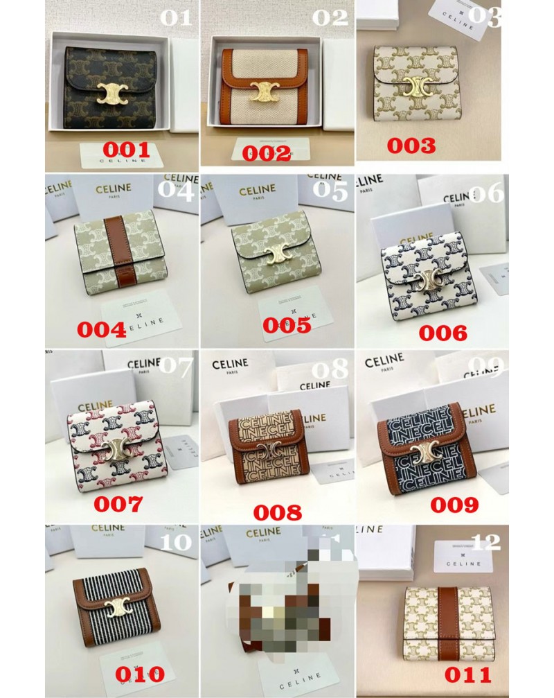 セリーヌ 短財布ブランド三つ折り財布人気サイフオシャレ欧米風