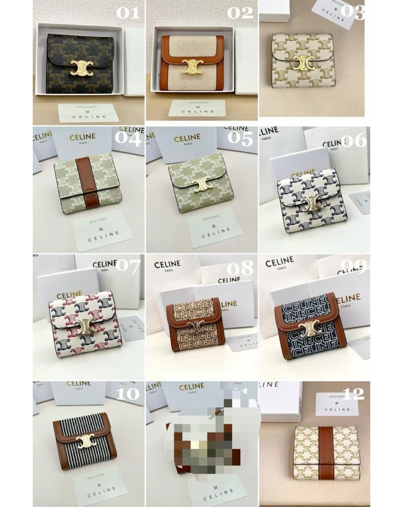 セリーヌ 短財布ブランド三つ折り財布人気サイフオシャレ欧米風