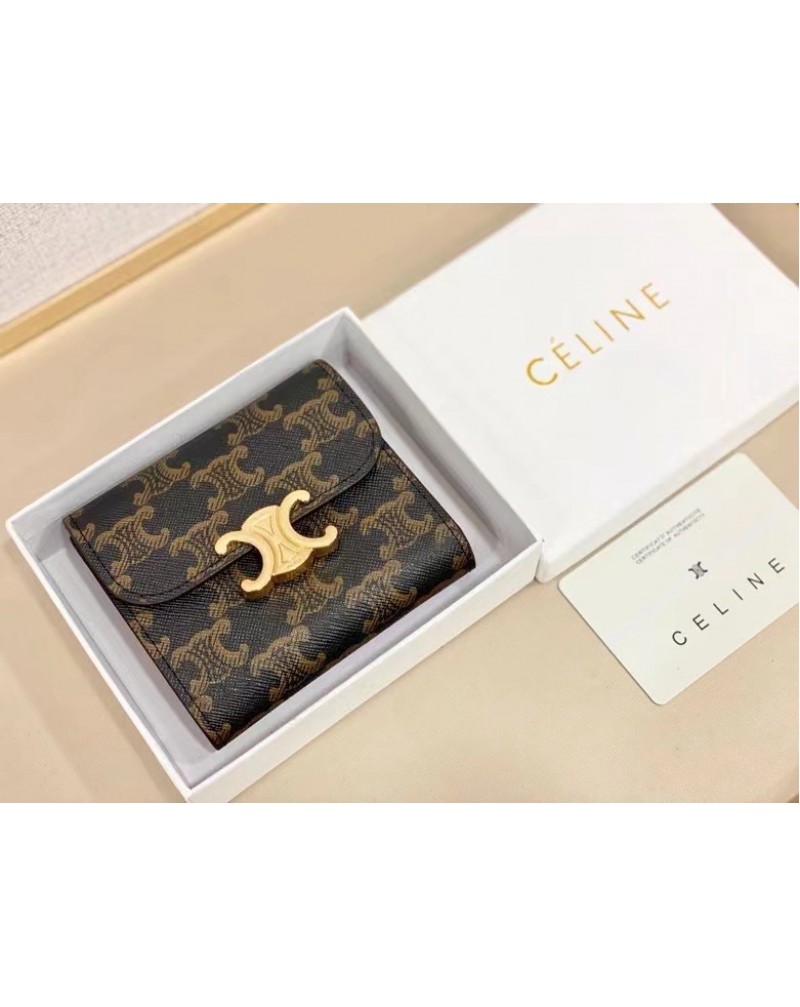 セリーヌ 短財布ブランド三つ折り財布人気サイフオシャレ欧米風