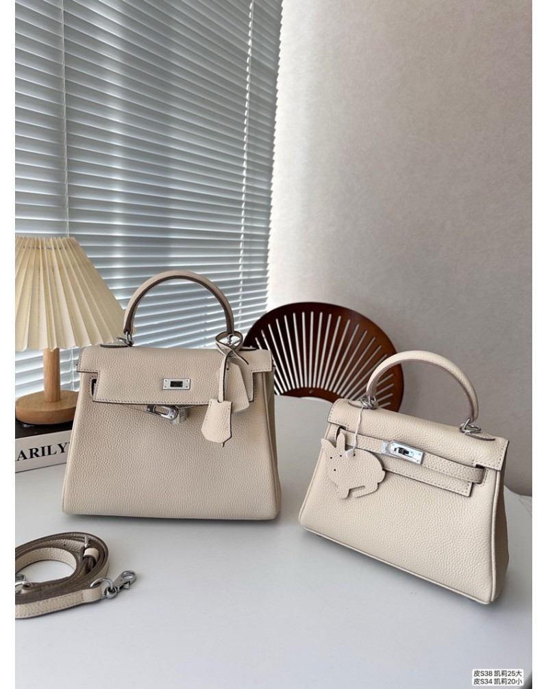 エルメス ケリーハンドバッグファッション牛革製ショルダーバッグ女性