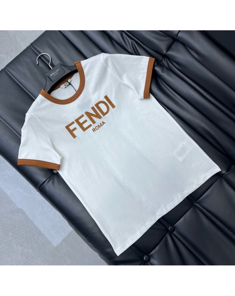 フェンデイ tシャツ半袖ファッションティシャツ短袖コットン