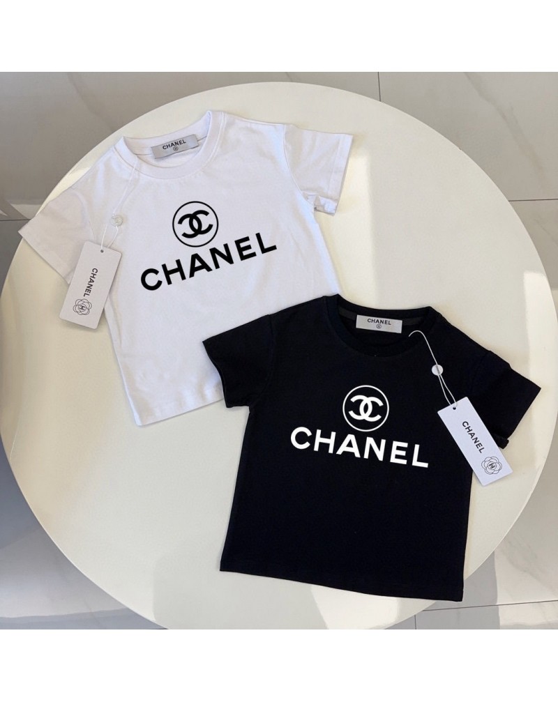 シャネルtシャツハーフスカートセット 子供用オシャレ小香風キッズ上下セット