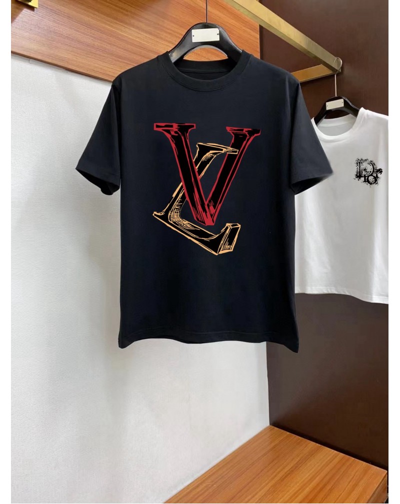 ルイヴィトン tシャツ短袖簡約コットンティシャツトップス
