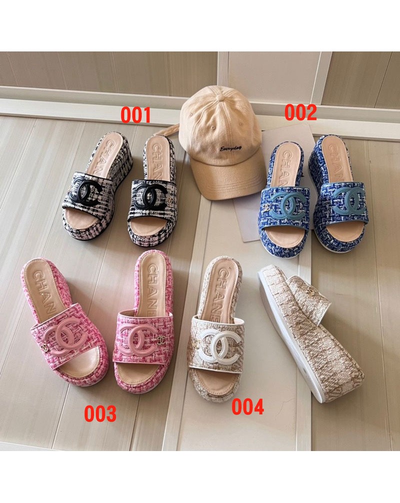 シャネル スリッパ厚底小香風女性ファッションサンダル