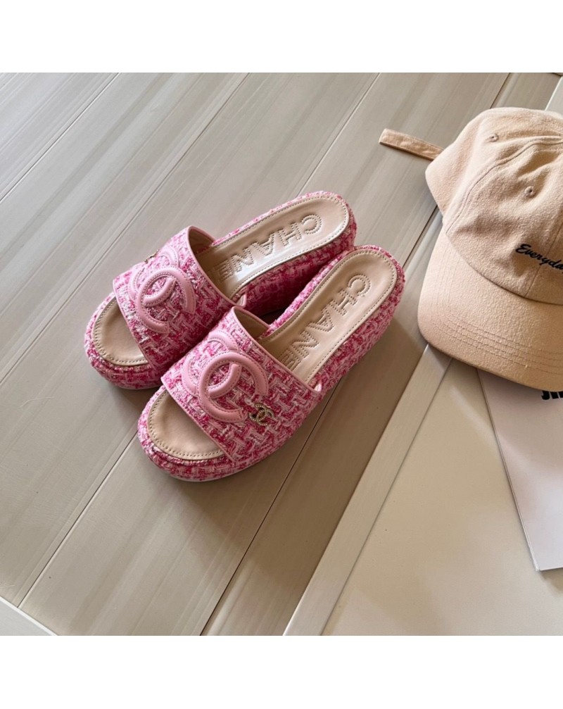 シャネル スリッパ厚底小香風女性ファッションサンダル
