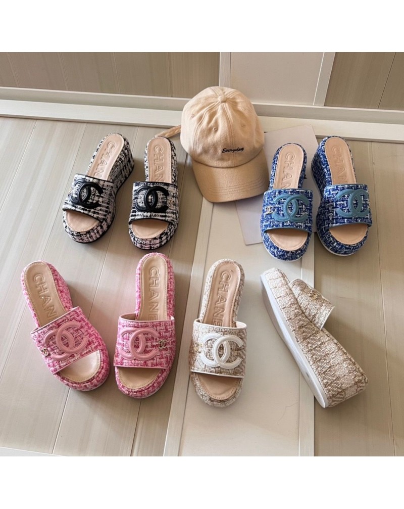 シャネル スリッパ厚底小香風女性ファッションサンダル
