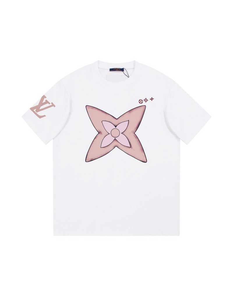ルイヴィトン tシャツヴィトンオシャレモノグラムカジュアルティシャツコットントップスペアお揃い
