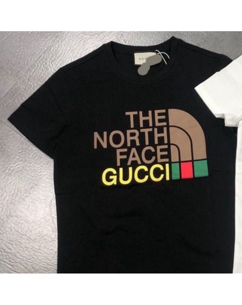 グッチザノースフェイス tシャツ潮流人気ティシャツコットントップス男女向けファッション