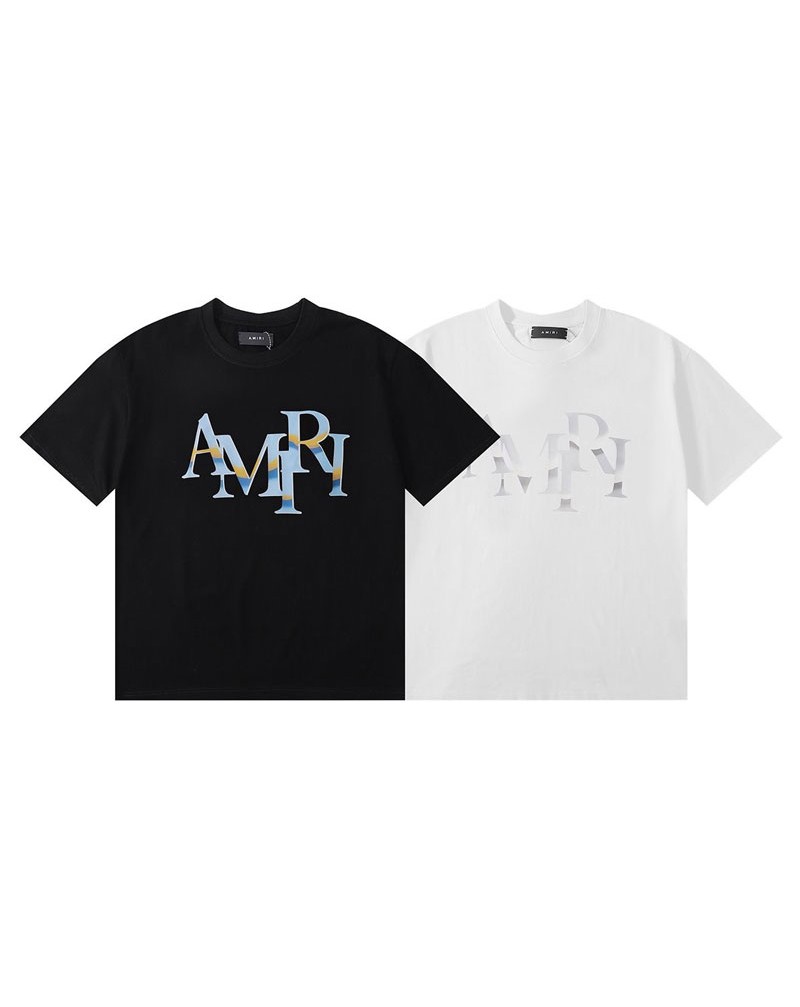 アミリ tシャツ個性潮流カジュアルティシャツ短袖コットン