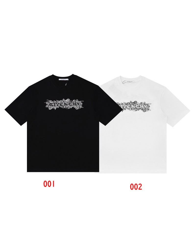 ジバンシー tシャツ 高級短袖コットントップるペアお揃い人気ティシャツ精緻刺繍