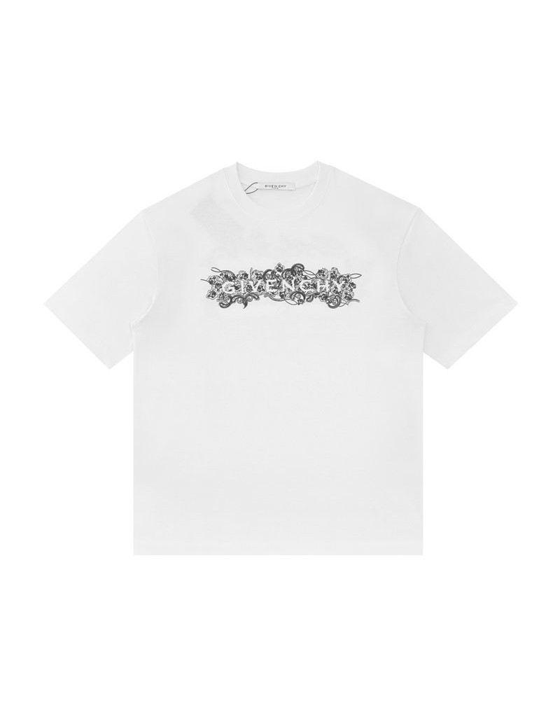 ジバンシー tシャツ 高級短袖コットントップるペアお揃い人気ティシャツ精緻刺繍