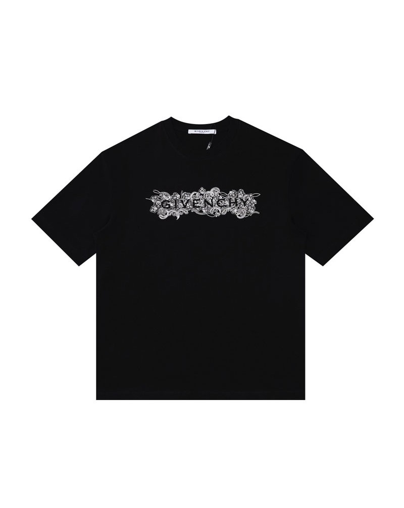 ジバンシー tシャツ 高級短袖コットントップるペアお揃い人気ティシャツ精緻刺繍