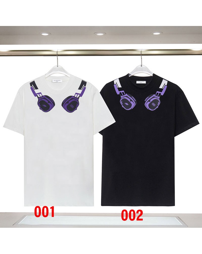 バレンシアガ tシャツ短袖 ペアお揃いカジュアル韓国風個性ティシャツ