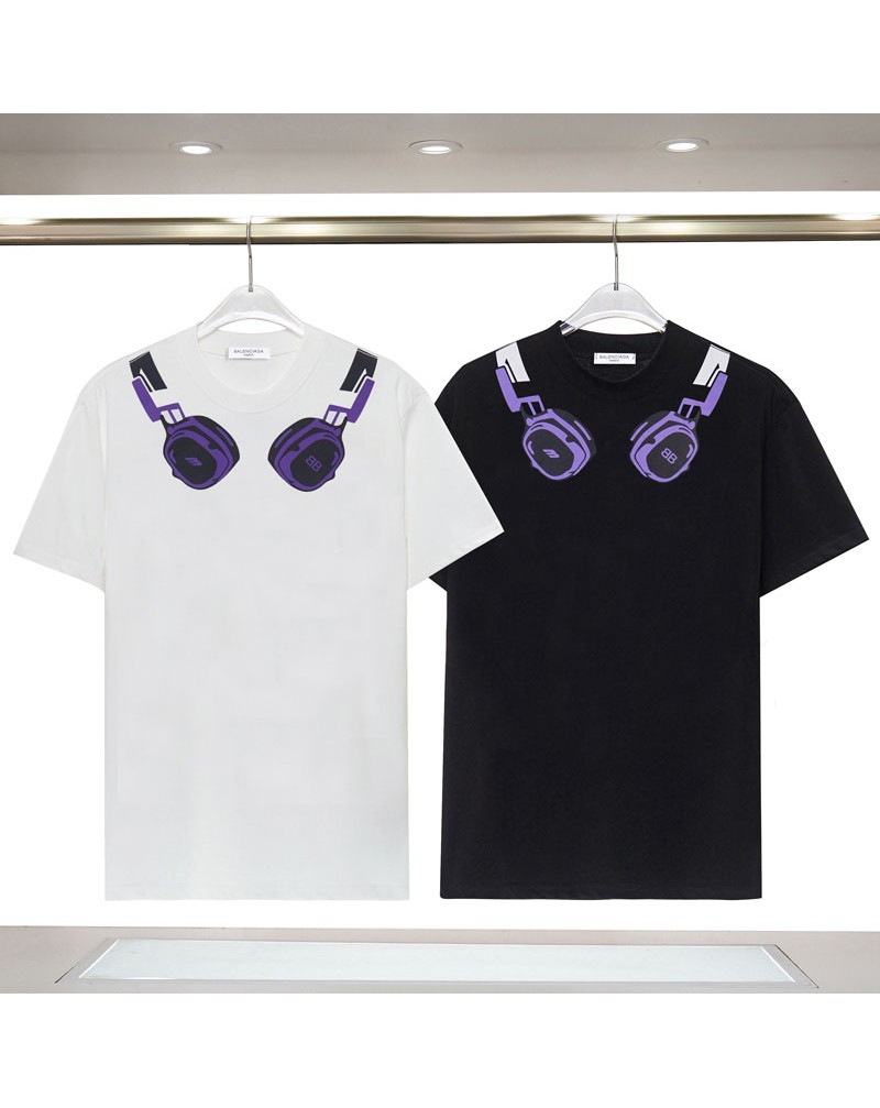 バレンシアガ tシャツ短袖 ペアお揃いカジュアル韓国風個性ティシャツ