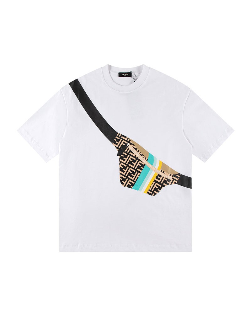 フェンデイ tシャツ ブランド短袖超人気個性プリントティシャツコットン