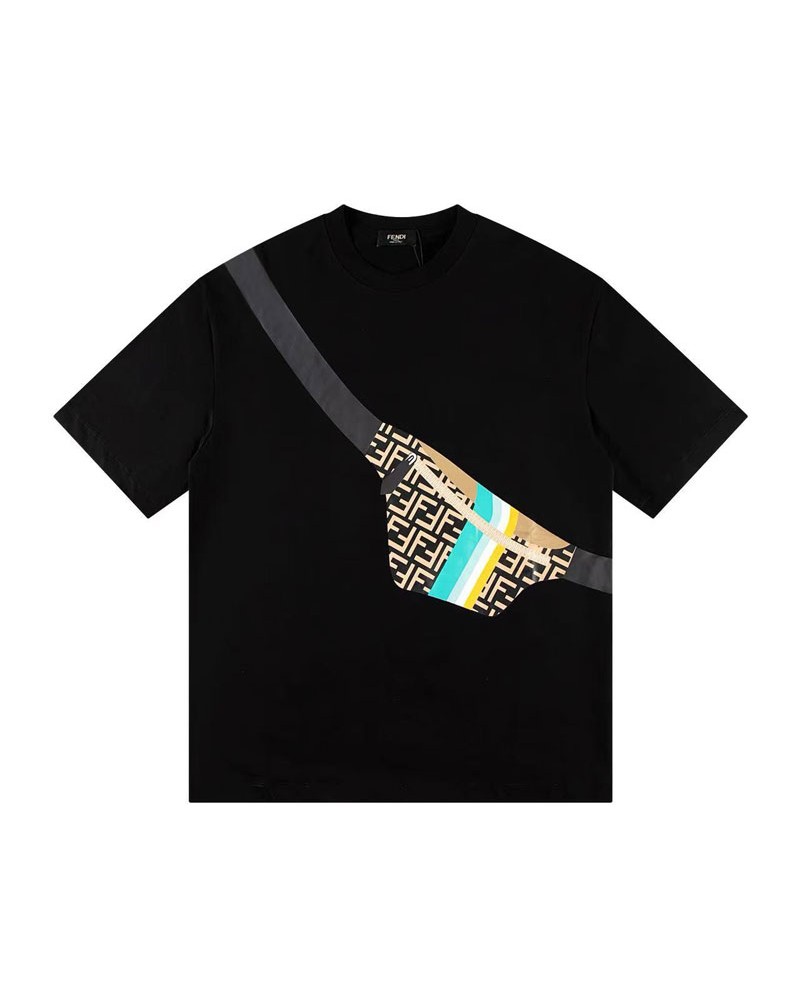 フェンデイ tシャツ ブランド短袖超人気個性プリントティシャツコットン
