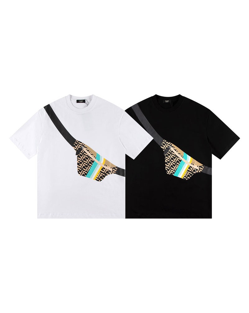 フェンデイ tシャツ ブランド短袖超人気個性プリントティシャツコットン