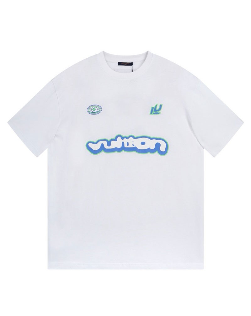 ルイヴィトン tシャツ短袖お洒落プリントコットントップス新作