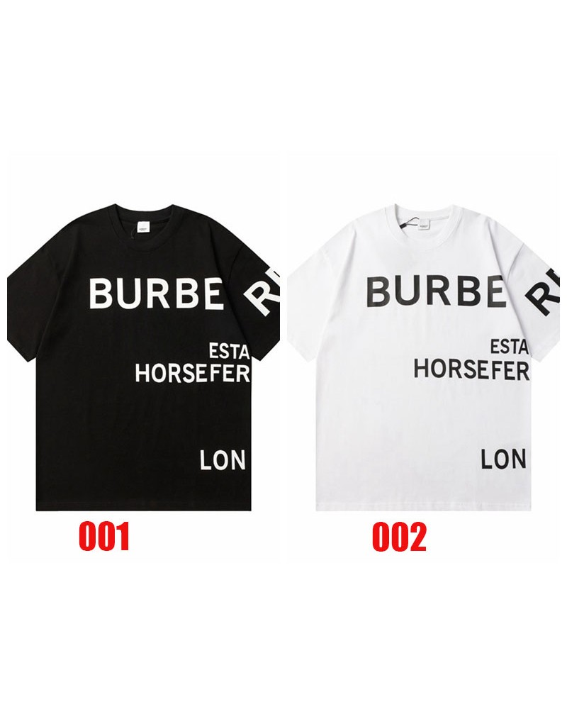 バーバリー tシャツ短袖 お洒落イギリス風カジュアルペアお揃いティシャツコットン