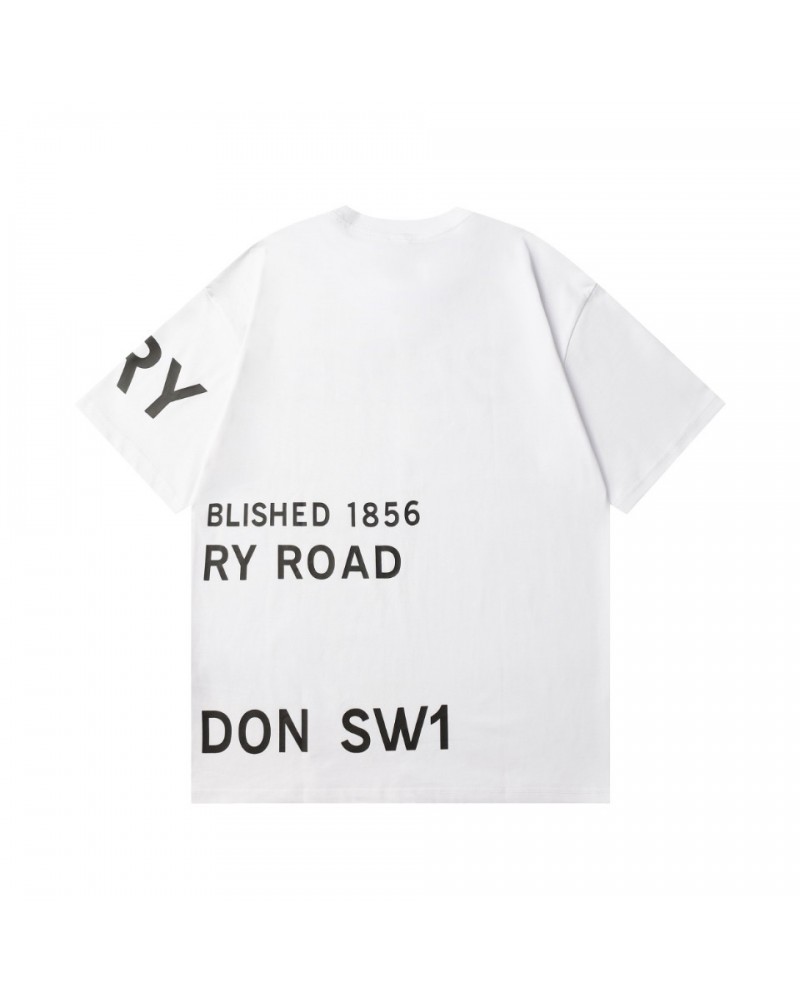 バーバリー tシャツ短袖 お洒落イギリス風カジュアルペアお揃いティシャツコットン