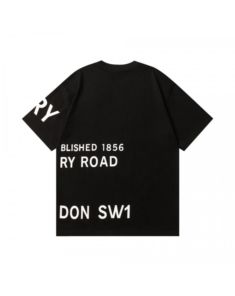 バーバリー tシャツ短袖 お洒落イギリス風カジュアルペアお揃いティシャツコットン