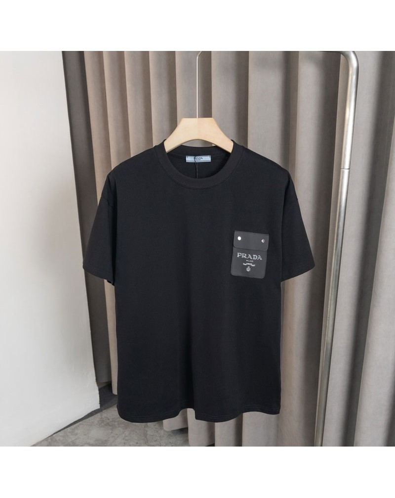 プラダ tシャツ簡約お洒落ポケット付き 人気新作ティシャツトップスコットン