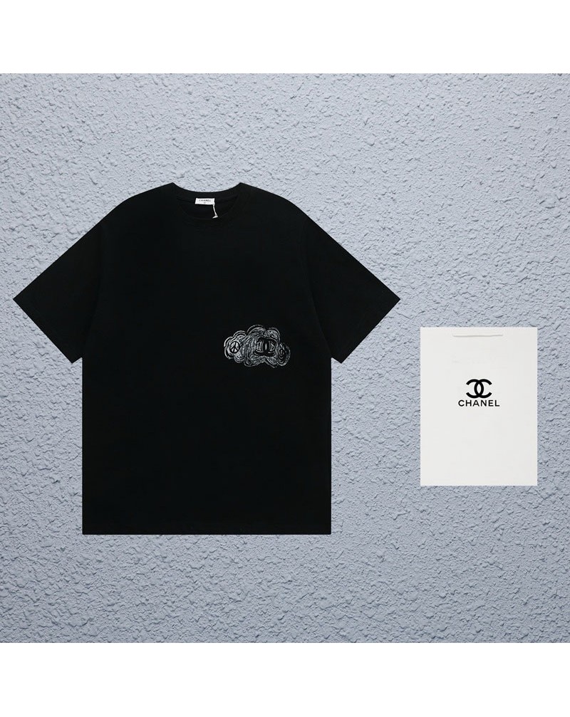 シャネル tシャツ短袖個性プリントメンズレディース向け人気新作