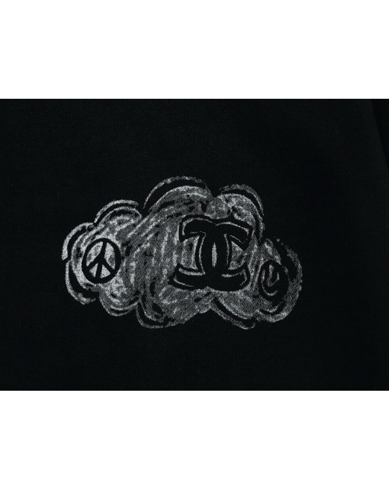 シャネル tシャツ短袖個性プリントメンズレディース向け人気新作