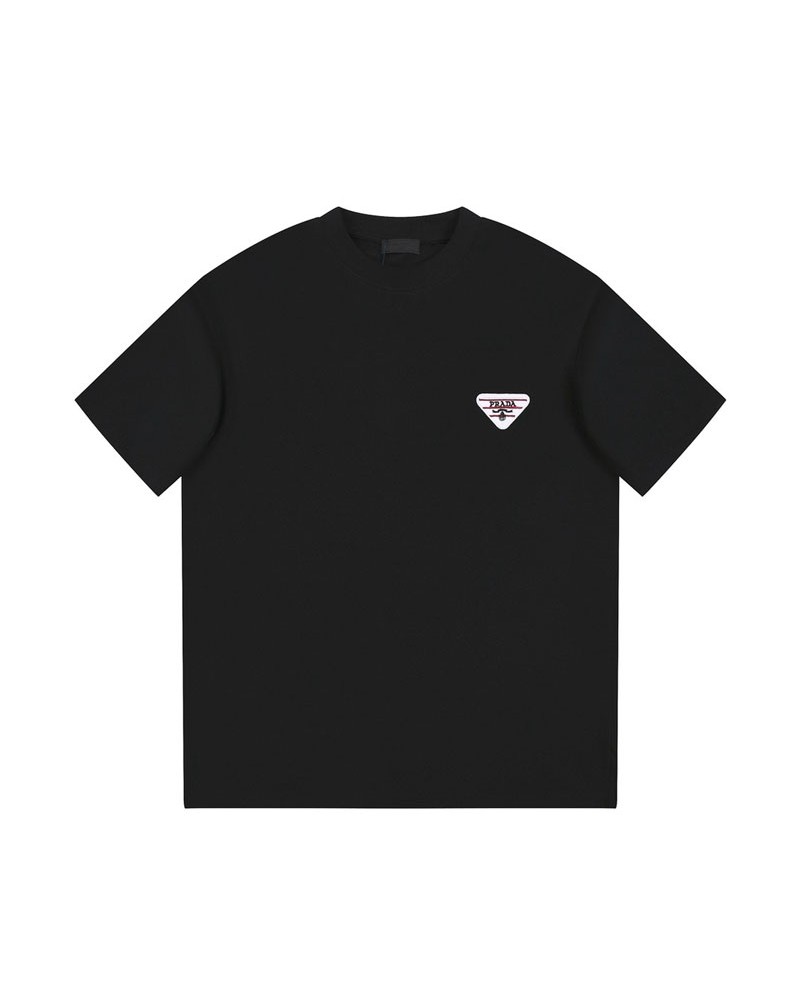 プラダ tシャツ短袖刺繍ロゴファッションティシャツコットン製