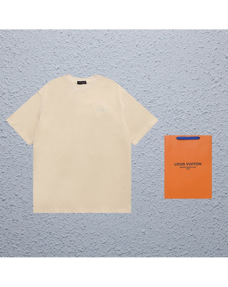 ルイヴィトン tシャツ新作男女向けティシャツコットントップス精緻刺繍