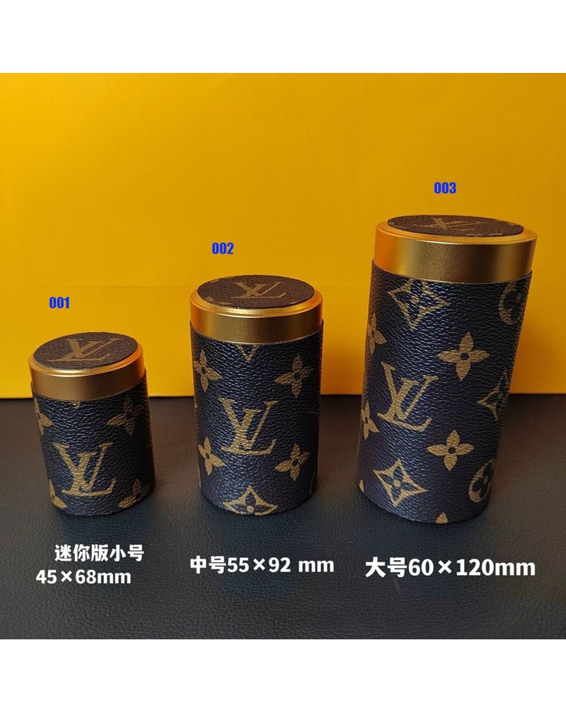 ルイビトン 茶筒 オシャレモノグラムファッションお茶収納ケース