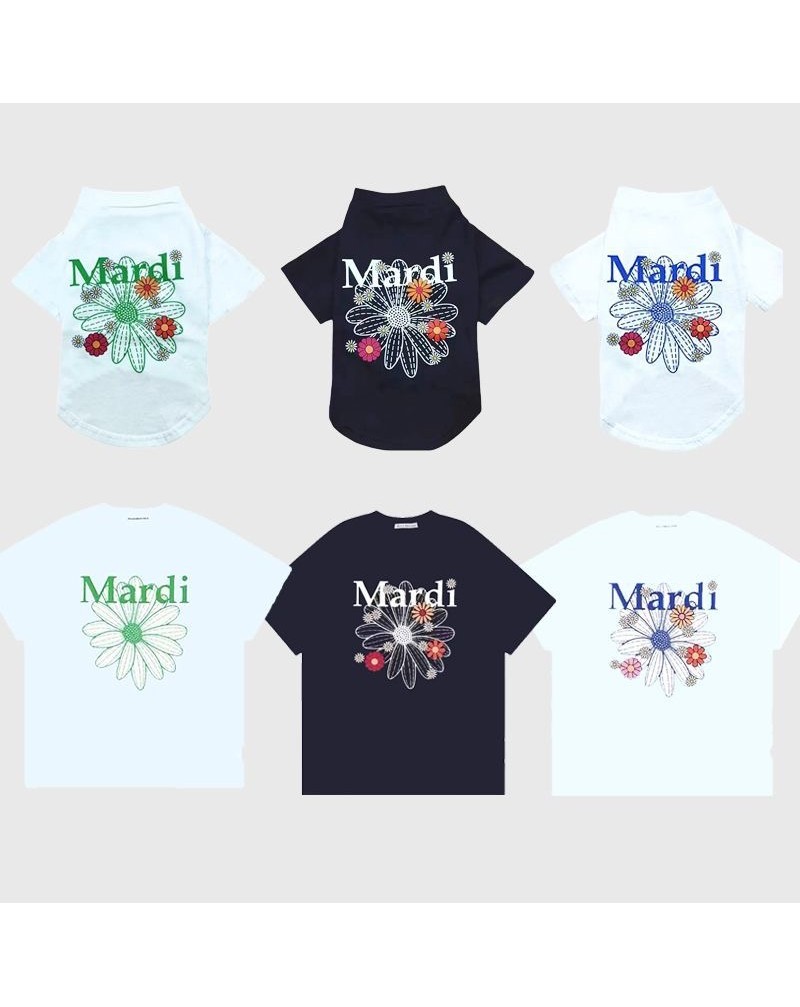 MARDI tシャツペット用服親子服オシャレかわいい猫犬用シャツ