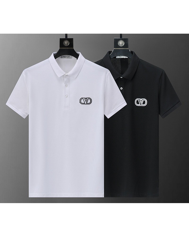 ヴァレンティノ tシャツ短袖オシャレ簡約VL コットンビジネス風