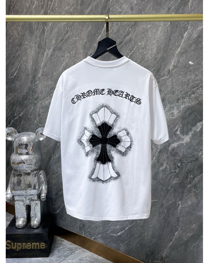 クロムハーツ  tシャツ短袖個性潮流ブランドティシャツメンズレディース兼用人気