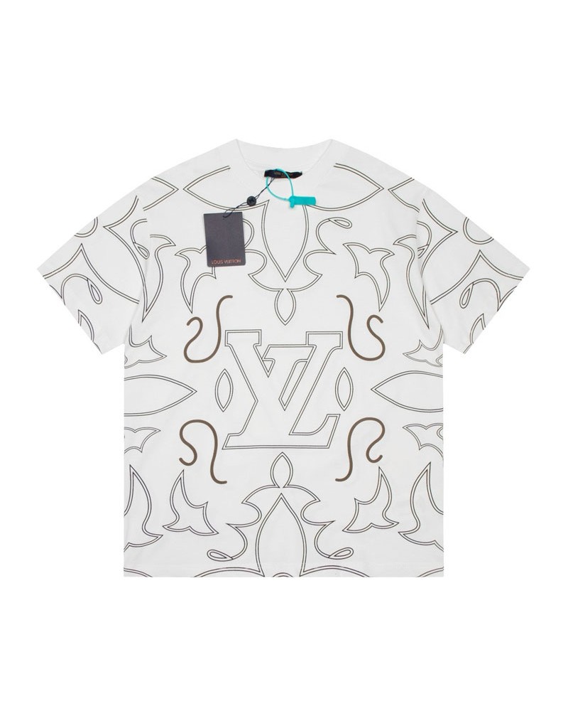 ルイヴィトンtシャツ プリント 新作24ss tシャツ半袖カジュアル人気大きめサイズ