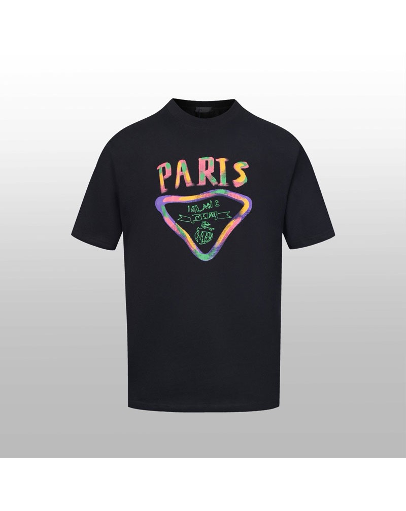 プラダ tシャツ手描き潮流個性ティシャツ短袖男女向け大きめサイズ