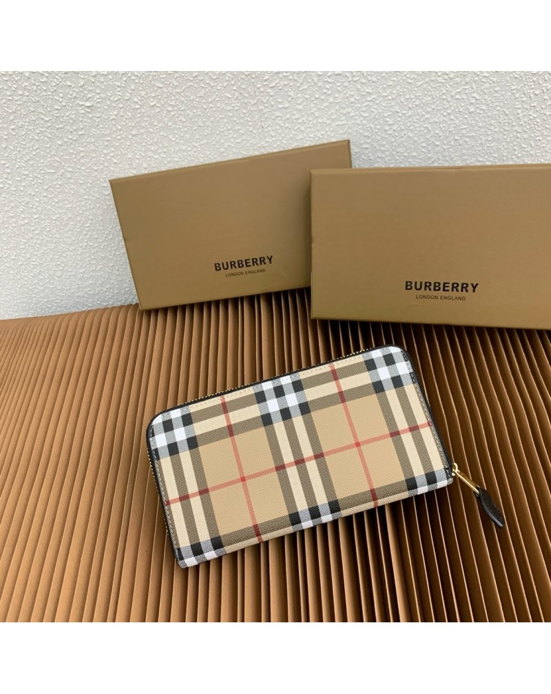 バーバリー 長財布 オシャレイギリス風ビジネス風経典ファッションファスナー付き