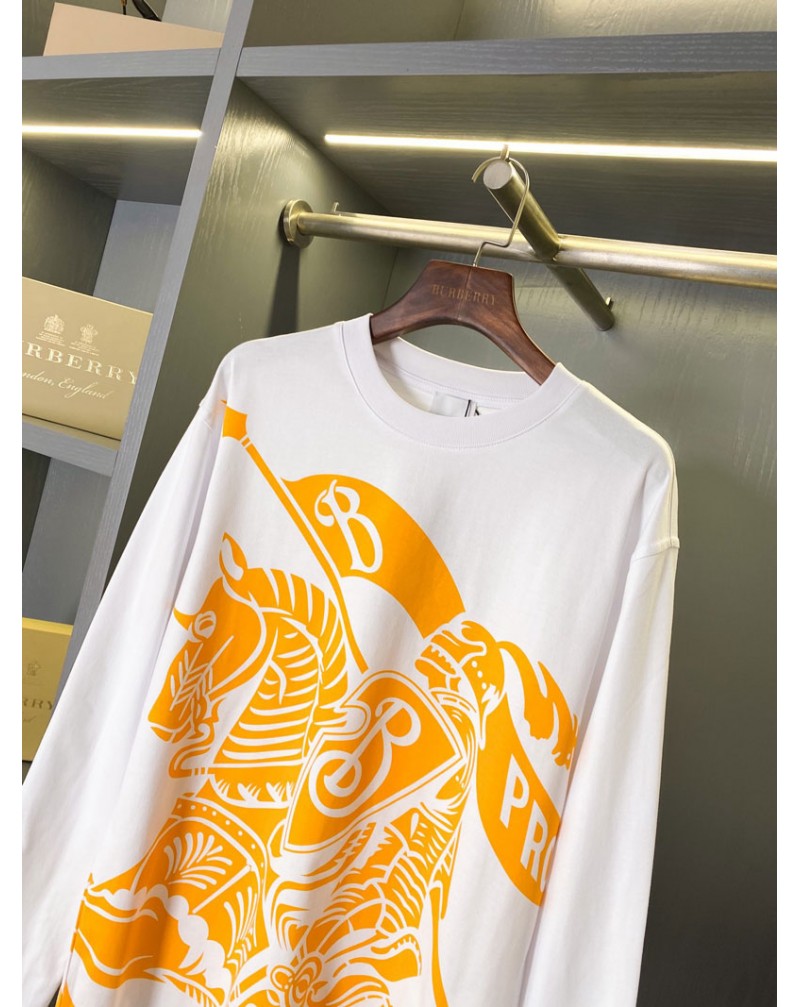 バーバリー ロングシャツ爆人気新作長袖秋ウェアトップスカッコイイプリント付き高品質