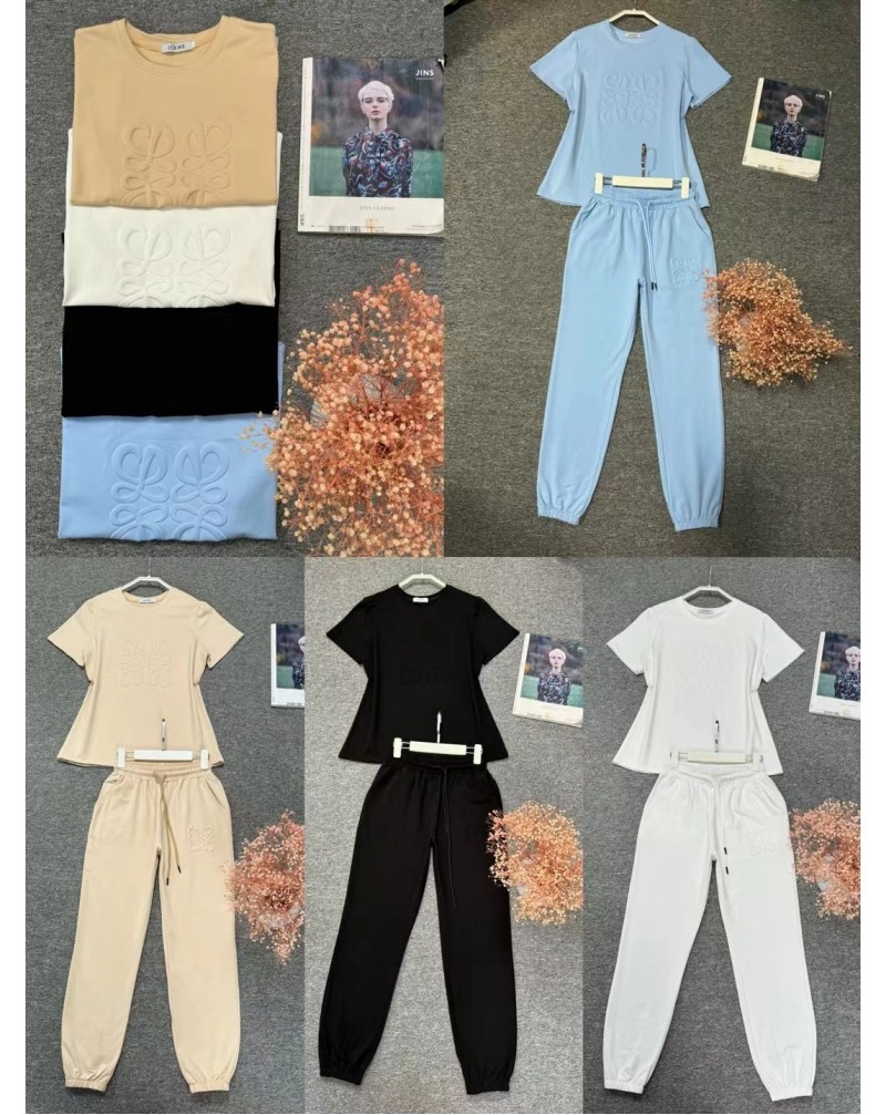 ロエベ  tシャツ短袖パンツアップセット