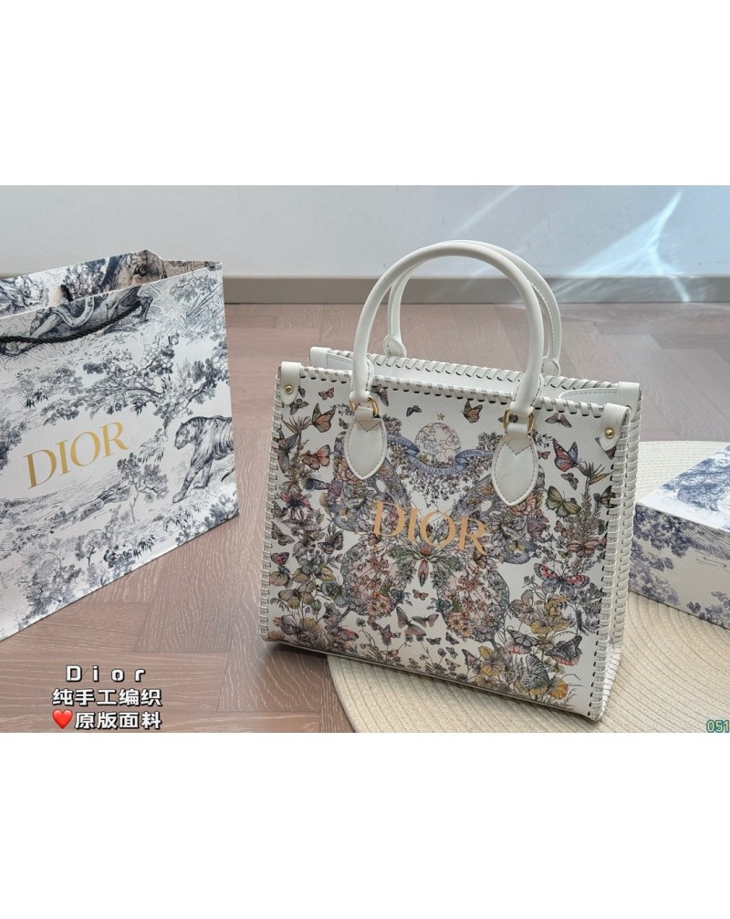 ディオール トートバッグきれい自然風プリント優雅ファッションオシャレ