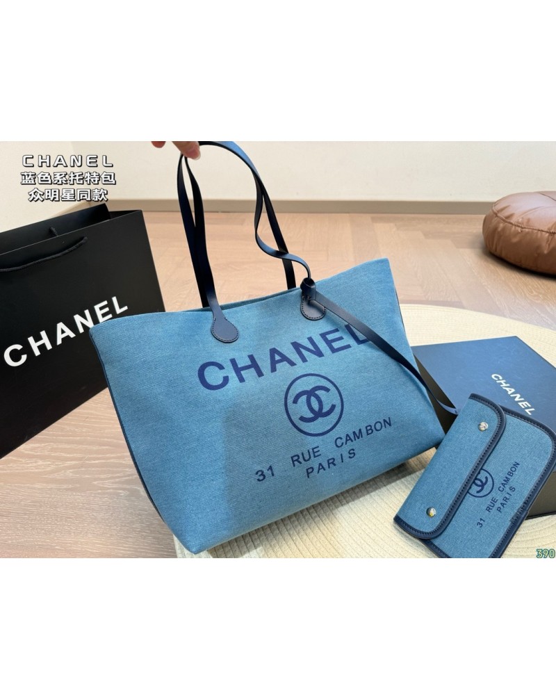 シャネル ショピングバッグオシャレ小香風トートバッグポケット付き超人気