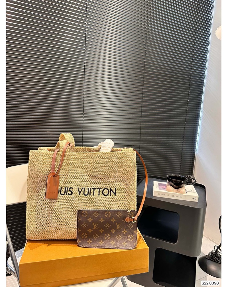 ルイヴィトン カゴバッグオシャレトートバッグポケット付き