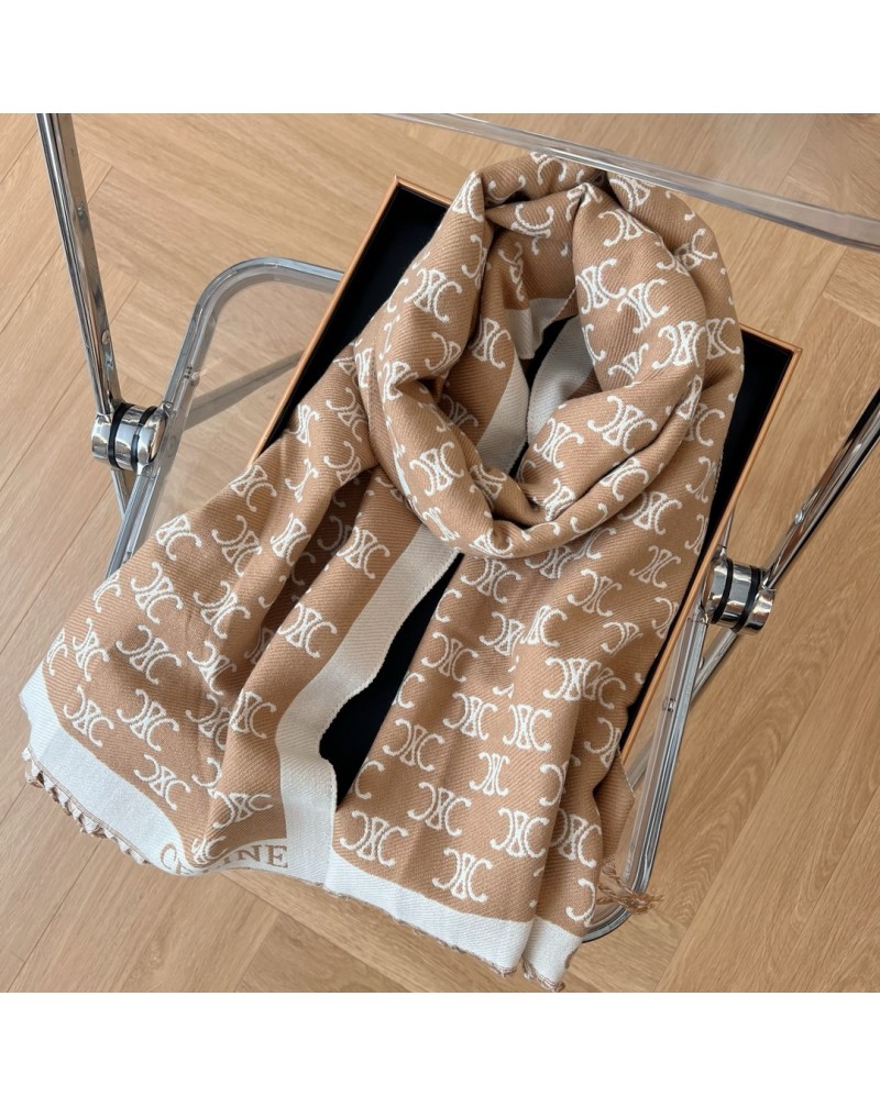 セリーヌ マフラーファッションカシミア製暖かいソフトショールオシャレ