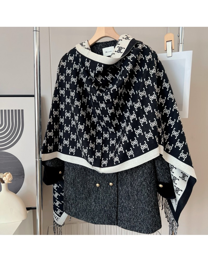 セリーヌ マフラーファッションカシミア製暖かいソフトショールオシャレ